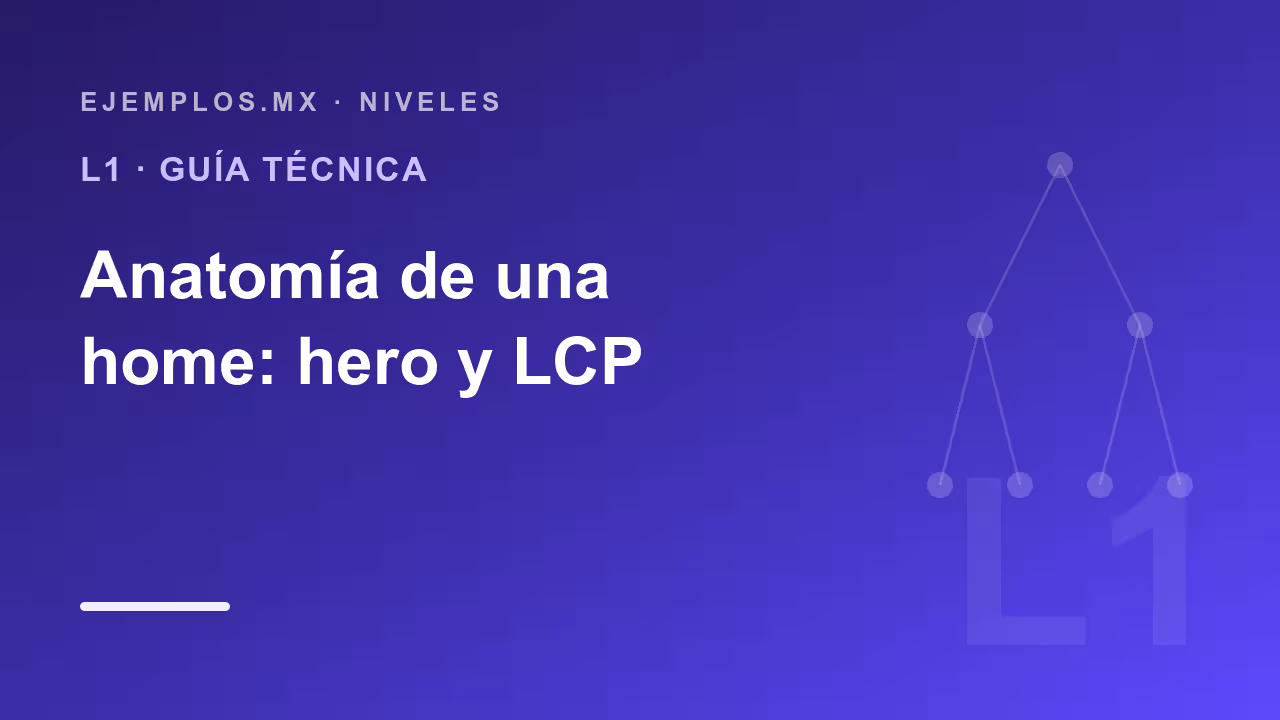 Anatomía de una home en Astro: hero, LCP y velocidad
