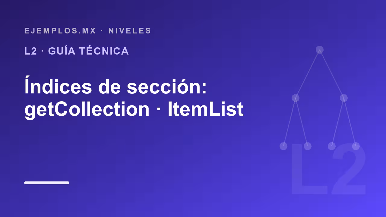 Índices de sección en Astro: getCollection e ItemList
