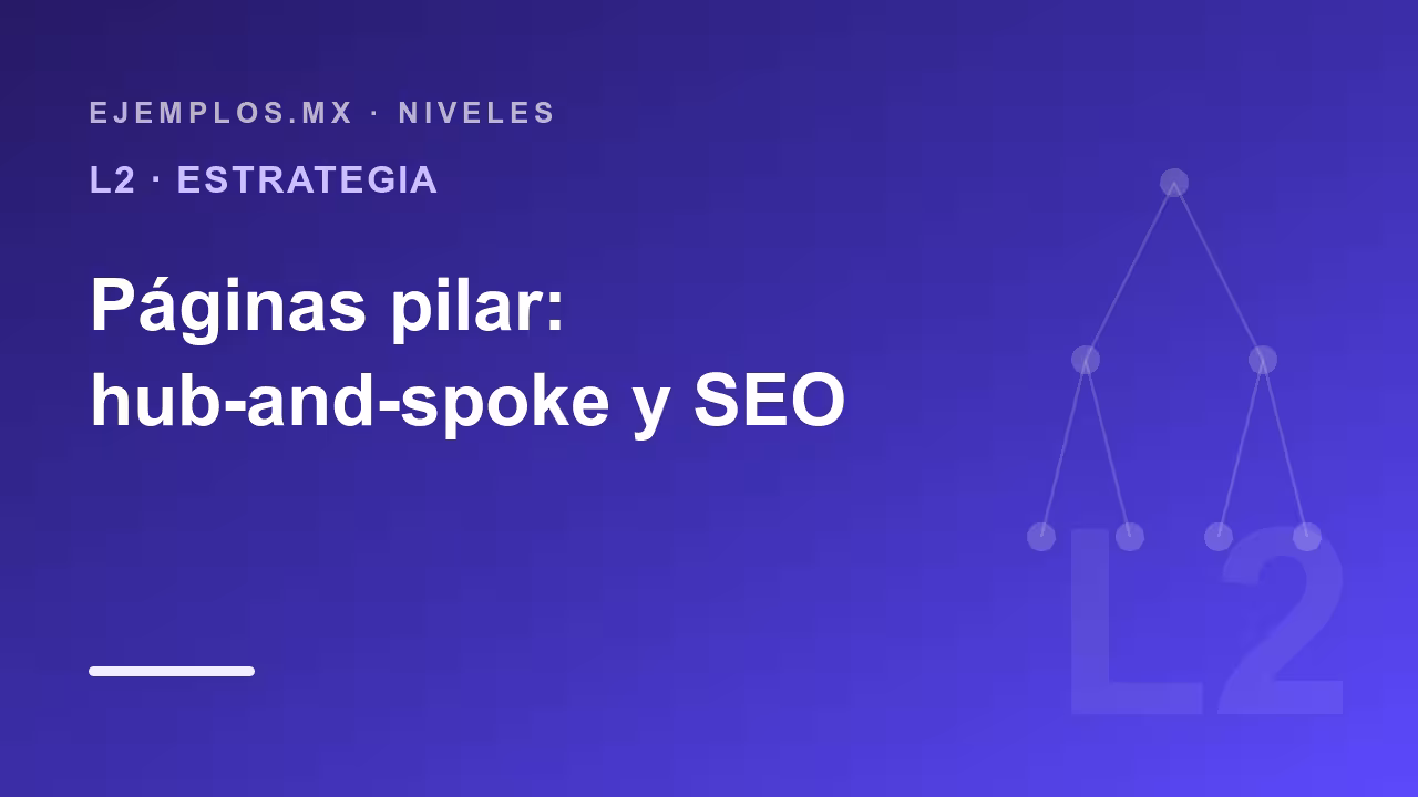 Páginas pilar: hub-and-spoke y SEO de categoría