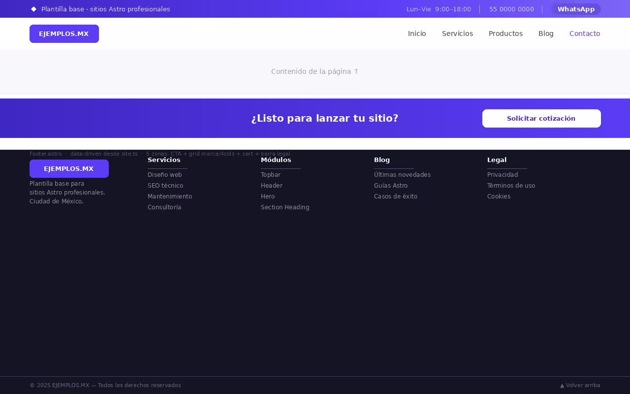 Imagen de ejemplo del módulo Footer