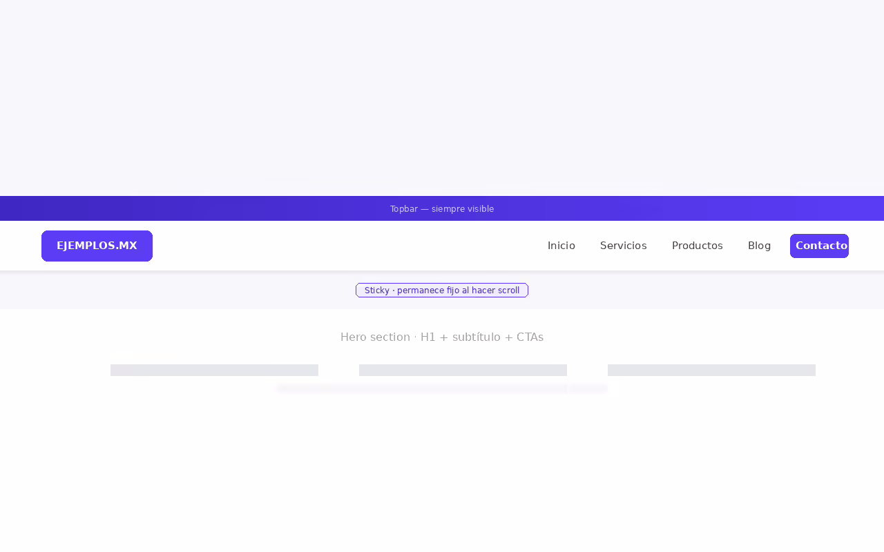 Imagen de ejemplo del módulo Header
